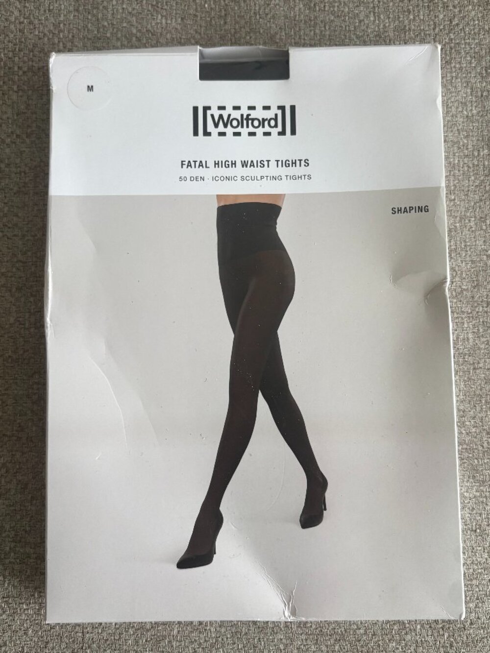 NWT Wolford M Medium Fatal High Waist Tights 50 Den Iconic Sculpting